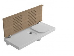 G-FULL 120x50 only wc right wood Iroko cover (YXK4)